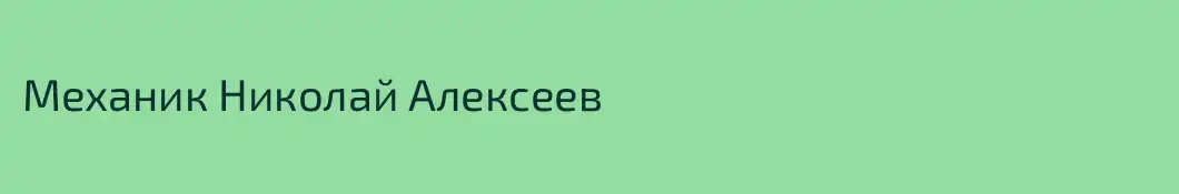 Механик Николай Алексеев